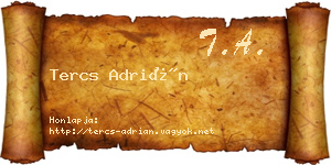 Tercs Adrián névjegykártya